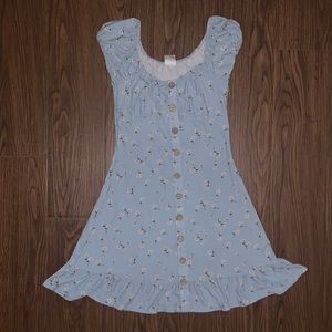 Blue sunflower dress